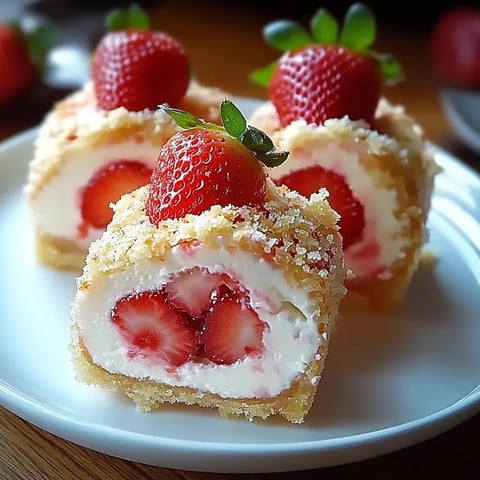 A plate of food with strawberries on top.