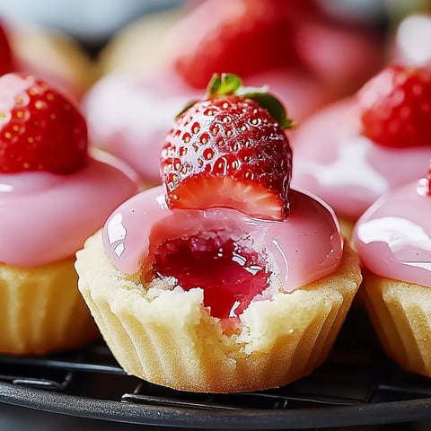 A plate of strawberry shortcake with strawberries on top.