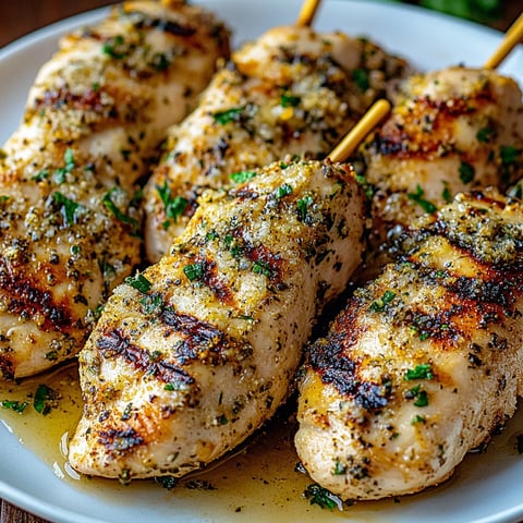 Chicken on a white plate.