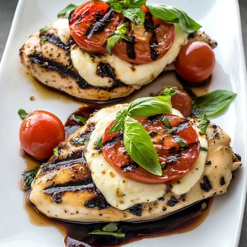 Chicken with tomatoes and basil.