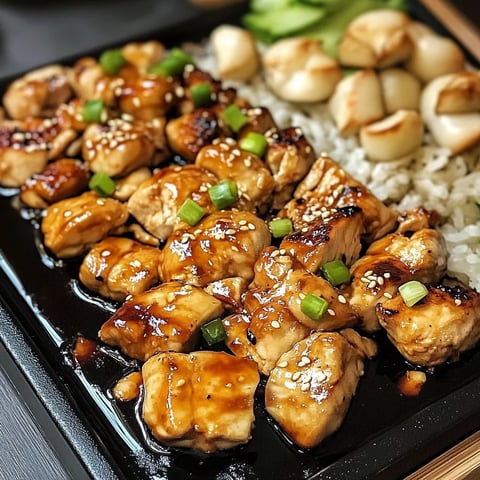 A plate of food with chicken, rice, and vegetables.