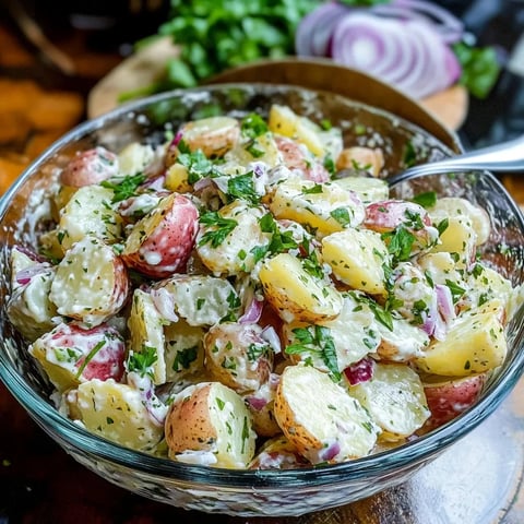 A bowl of potatoes and greens.