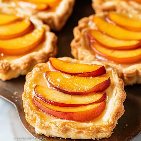 A close up of a peach pie with a slice missing.
