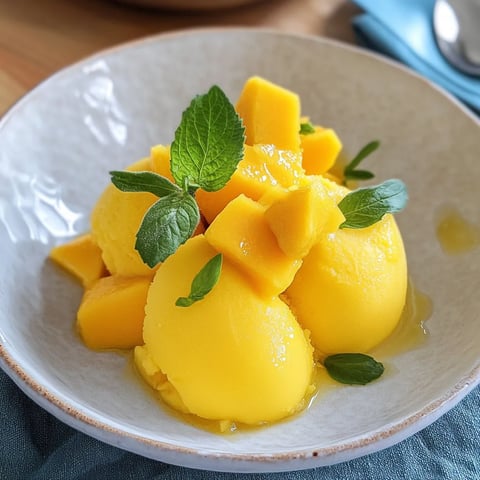 A bowl of fruit with a mint leaf on top.