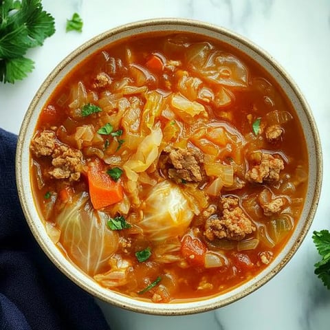 A bowl of soup with meat and vegetables.