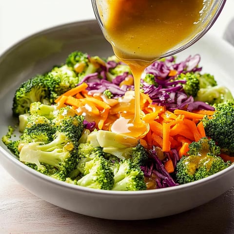 A bowl of vegetables with a spoonful of sauce.