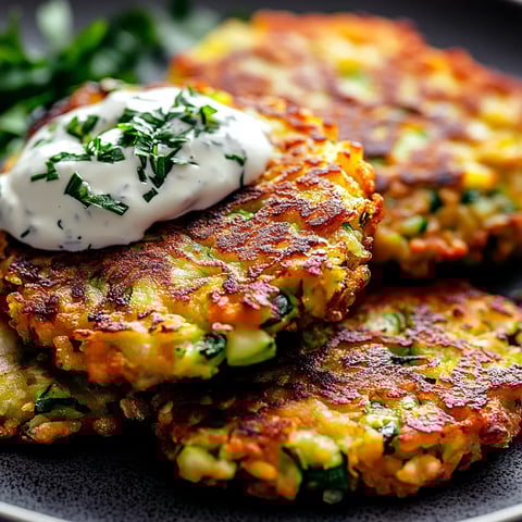 A plate of food with a white sauce on top.