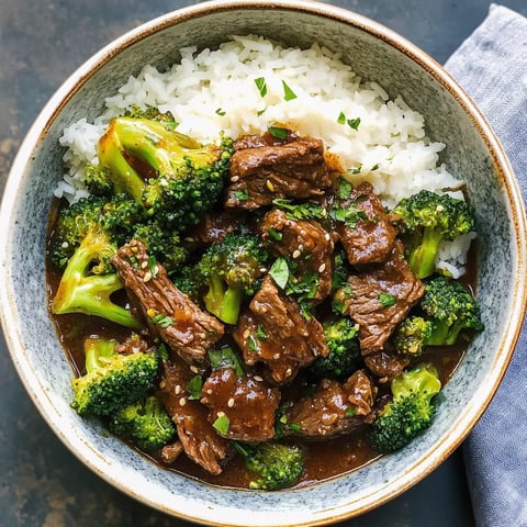 A bowl of beef and broccoli.