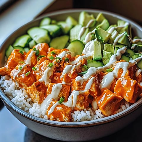 A bowl of food with rice, meat, and vegetables.