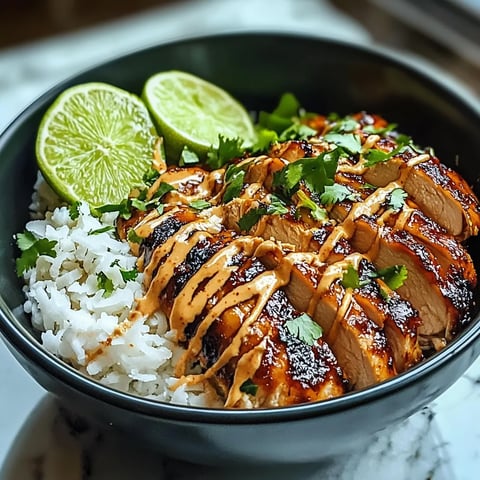 A bowl of rice and meat with lime wedges on top.