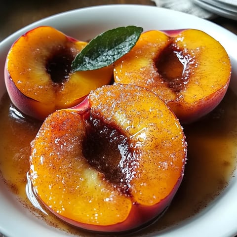 Peaches in a bowl with sugar.