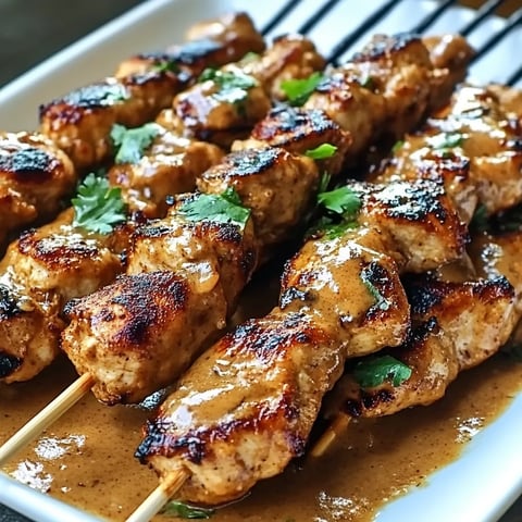 A plate of meat on a stick.