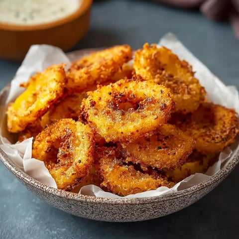 A bowl of fried onion rings.