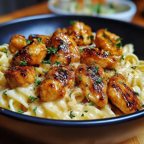 A bowl of food with chicken and noodles.