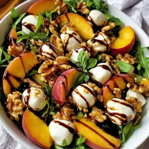 A bowl of fruit with chocolate drizzled on top.