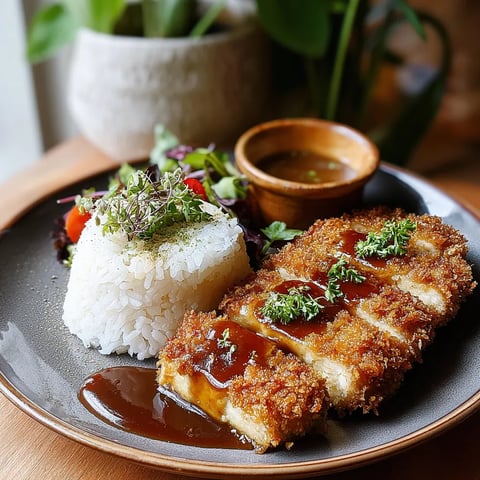 A plate of food with rice and sauce.