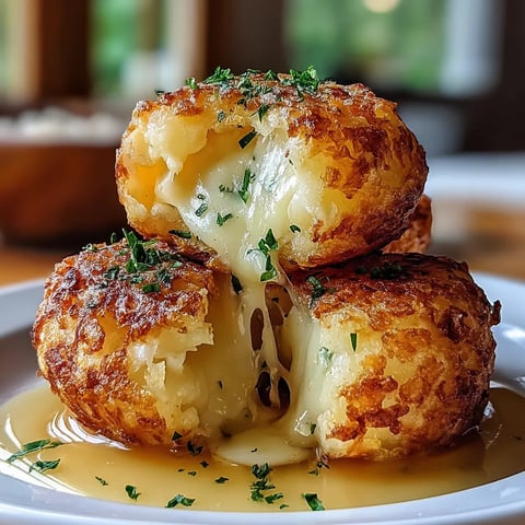 Three cheese balls on a plate.