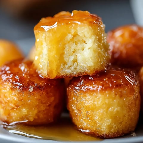 A plate of food with syrup dripping off.