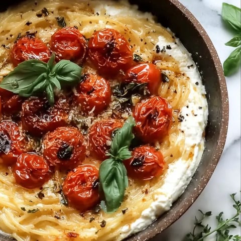 A bowl of food with tomatoes and basil.