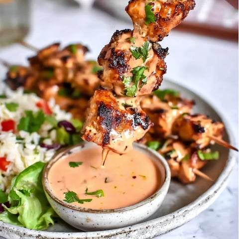 A bowl of rice and meat with a dipping sauce.