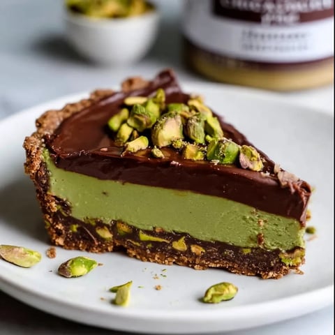 A slice of chocolate cake with almonds on top.