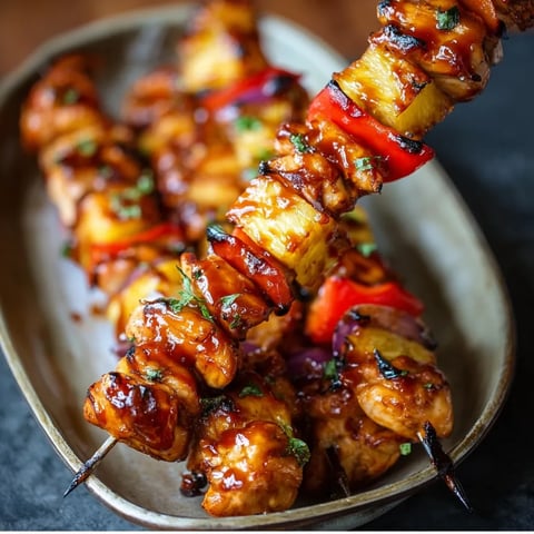 A plate of food with a stick in it.