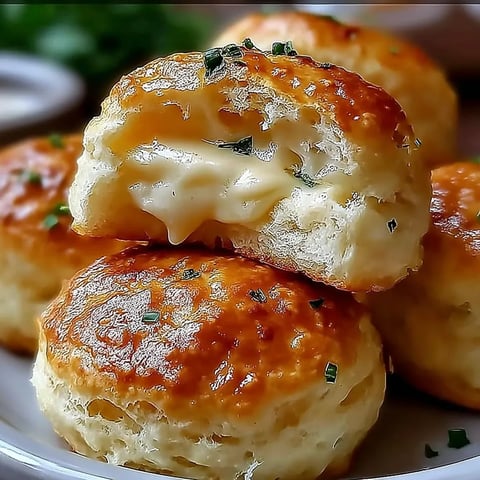 A plate of biscuits with cheese.