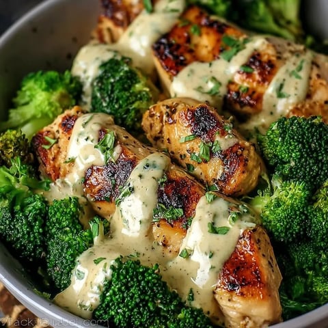 A bowl of broccoli and chicken.