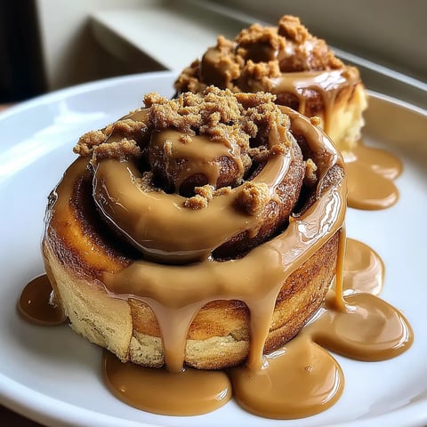 A plate of cinnamon rolls with icing.