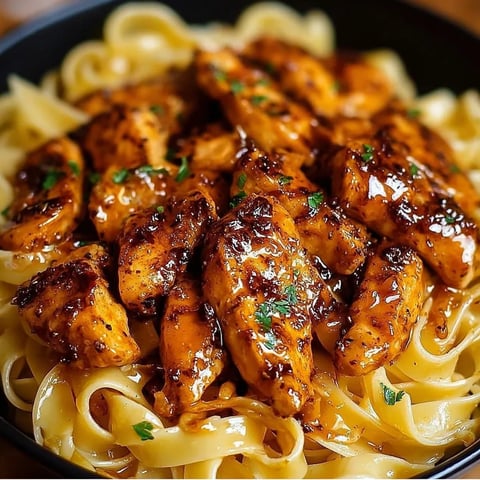 A bowl of chicken and noodles.