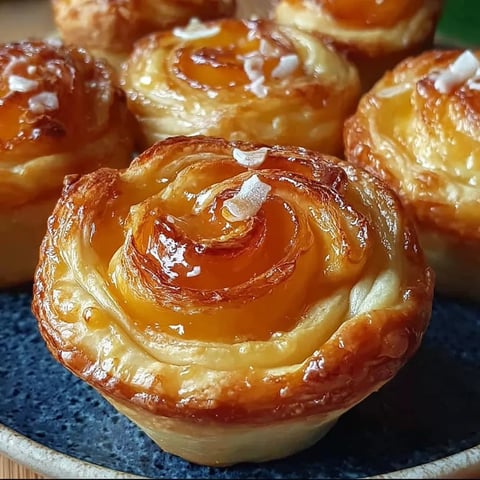 A plate of pastries with a yellow filling.