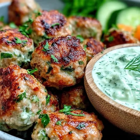 A bowl of meatballs with a side of dip.