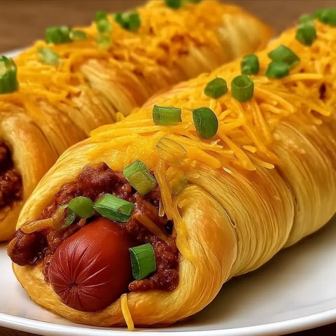 A plate of food with a hot dog in a bun and cheese.