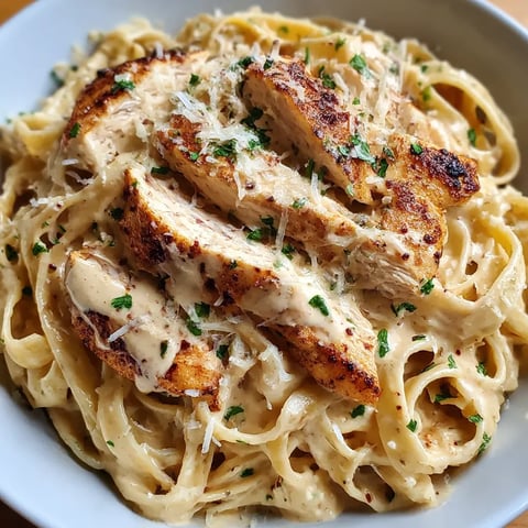 A bowl of pasta with chicken and cheese.