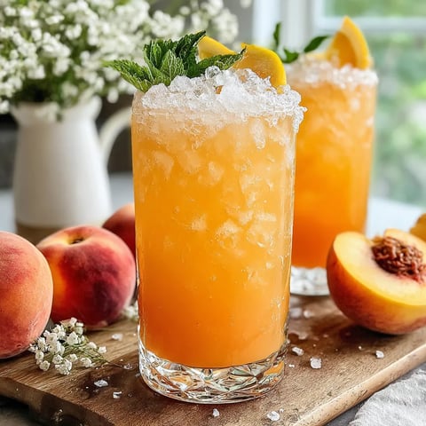 A glass of orange juice with a slice of lemon and mint garnish.