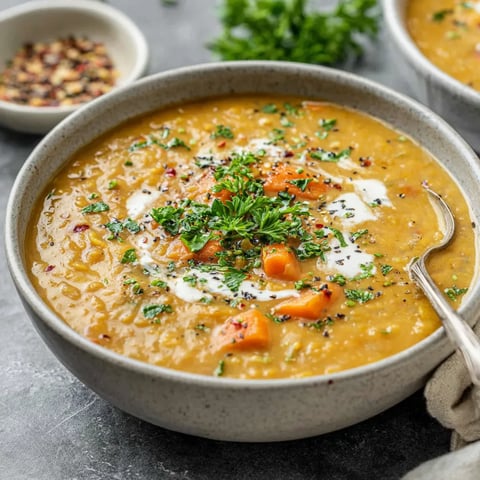 A bowl of soup with carrots and cream.