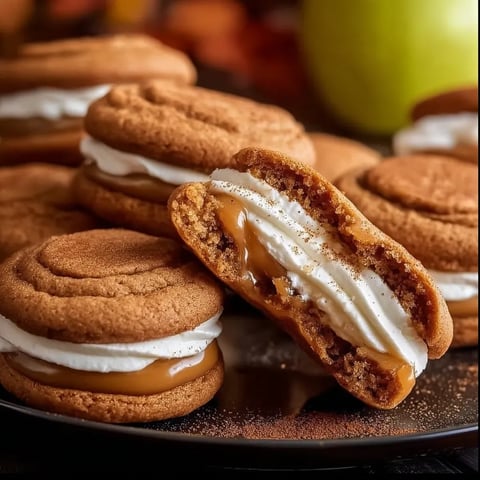 A plate of cookies with white frosting and caramel drizzle.