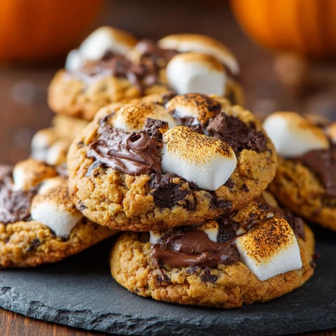 Marshmallows and chocolate chips on a cookie.