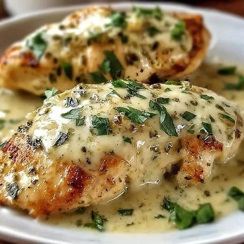 A plate of chicken with sauce.