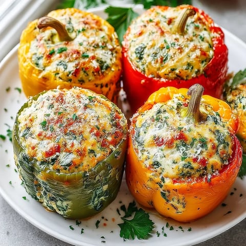 A plate of four different colored peppers.