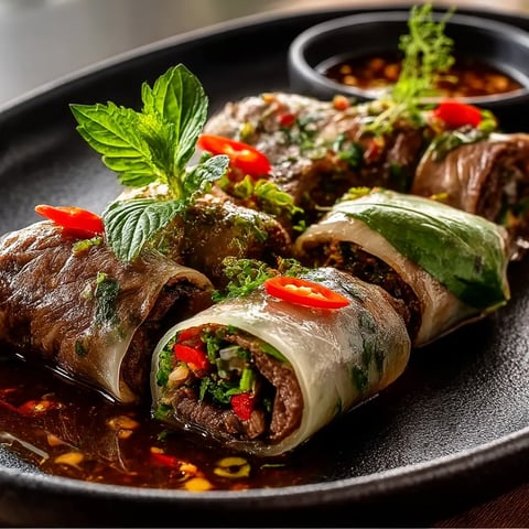 A plate of food with a bowl of sauce.