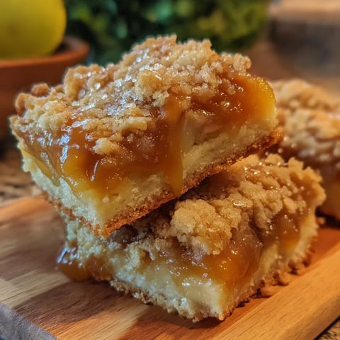A stack of three cake squares.