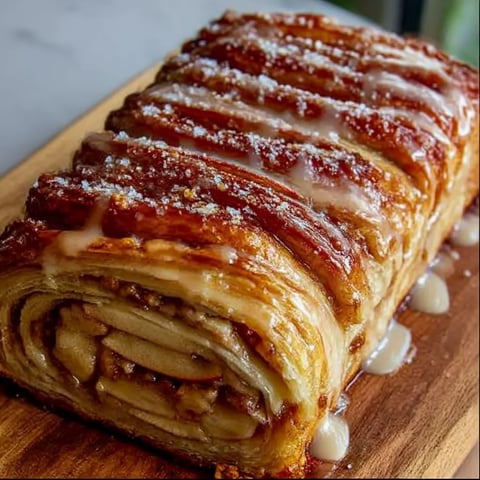 A pastry with a glaze on top.