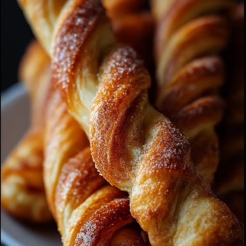 A plate of sugar coated breadsticks.