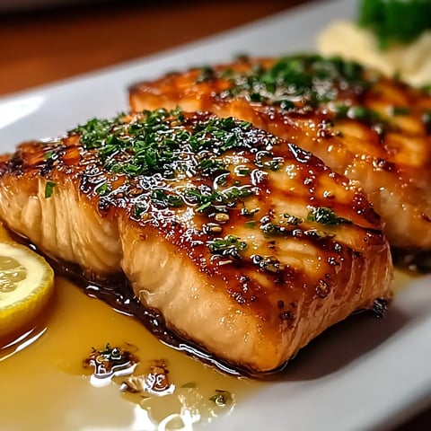 A plate of fish with a lemon wedge on the side.