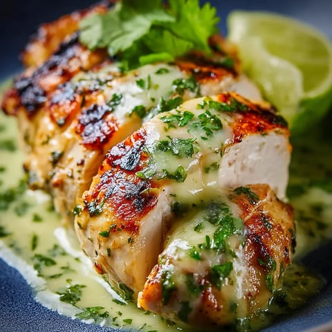 A piece of meat with sauce on it.