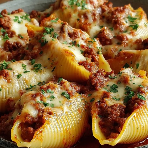 A bowl of pasta with meat sauce.