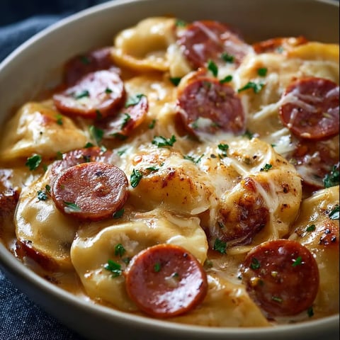 A bowl of pasta with meatballs and cheese.