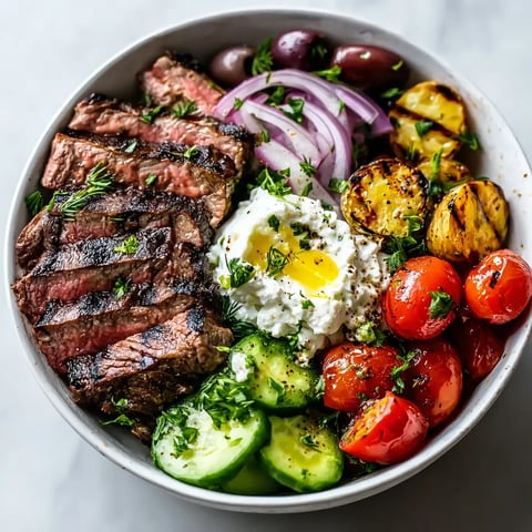 A bowl of food with meat, vegetables, and cheese.