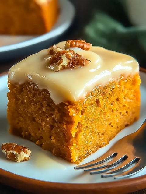 A slice of cake with a nut topping.